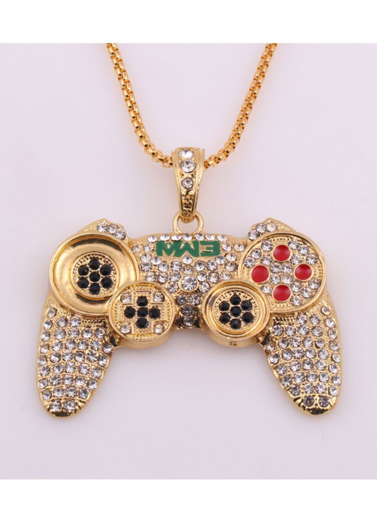 Підвіска золота джойстик No Brand Game Controller Gold Bling Necklace (356677739)