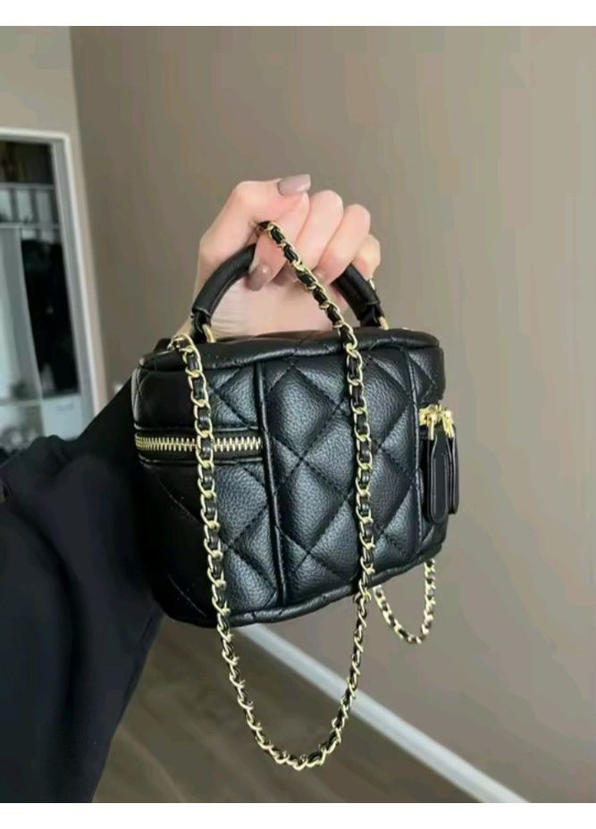 Женская маленькая сумка мини-сумка мессенджер кросс боди черная No Brand (366220353)