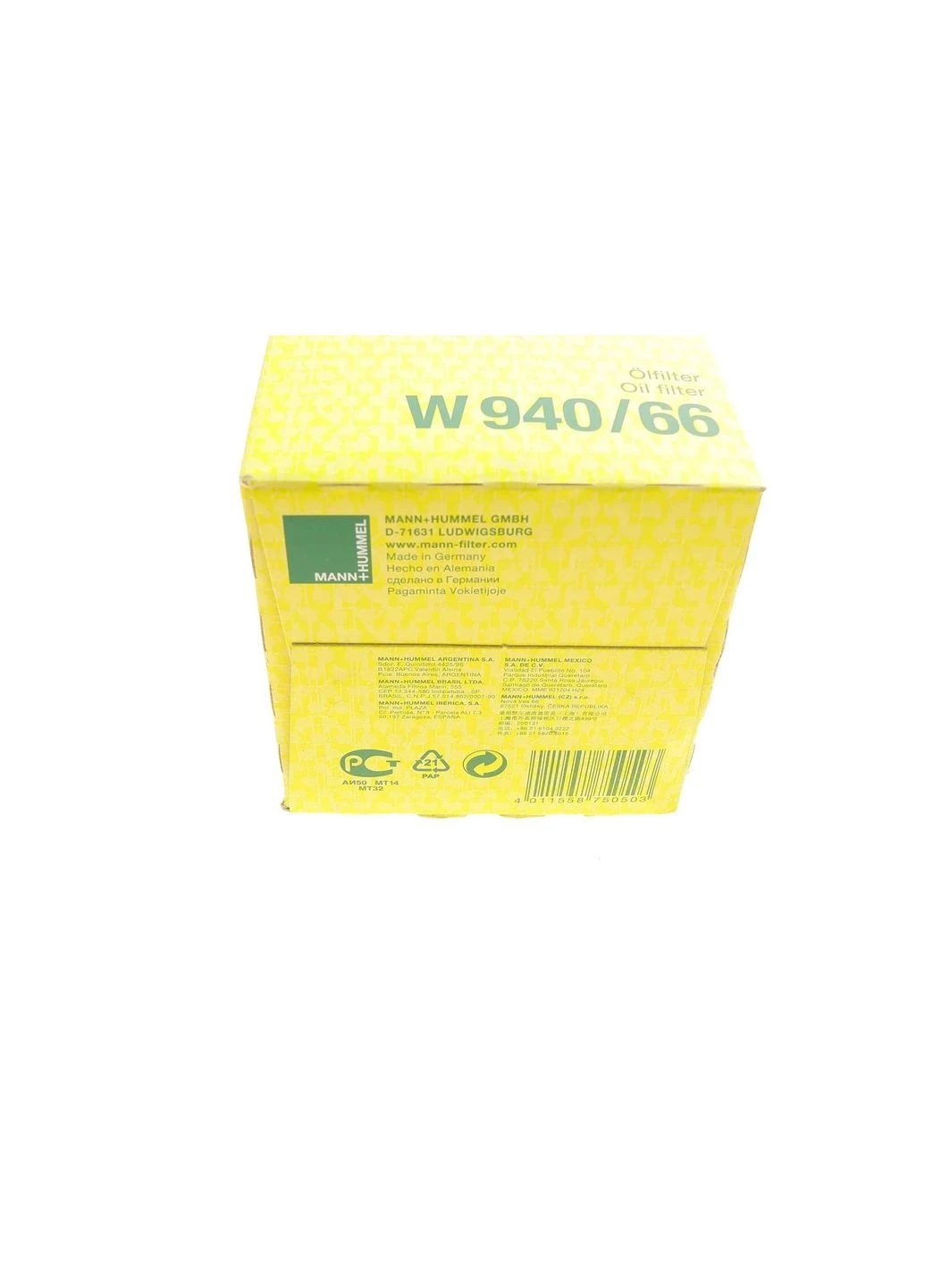 Фільтр масляний двигуна (вир-во ) W940/66 No Brand (360501689)