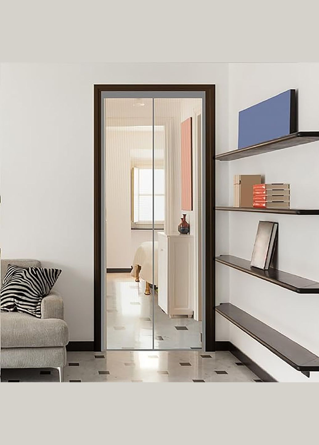 Антимоскитная магнитная штора москитная сетка на магнитах, занавеска от мух комаров насекомых 220х100 см Yu Xin (302492101)