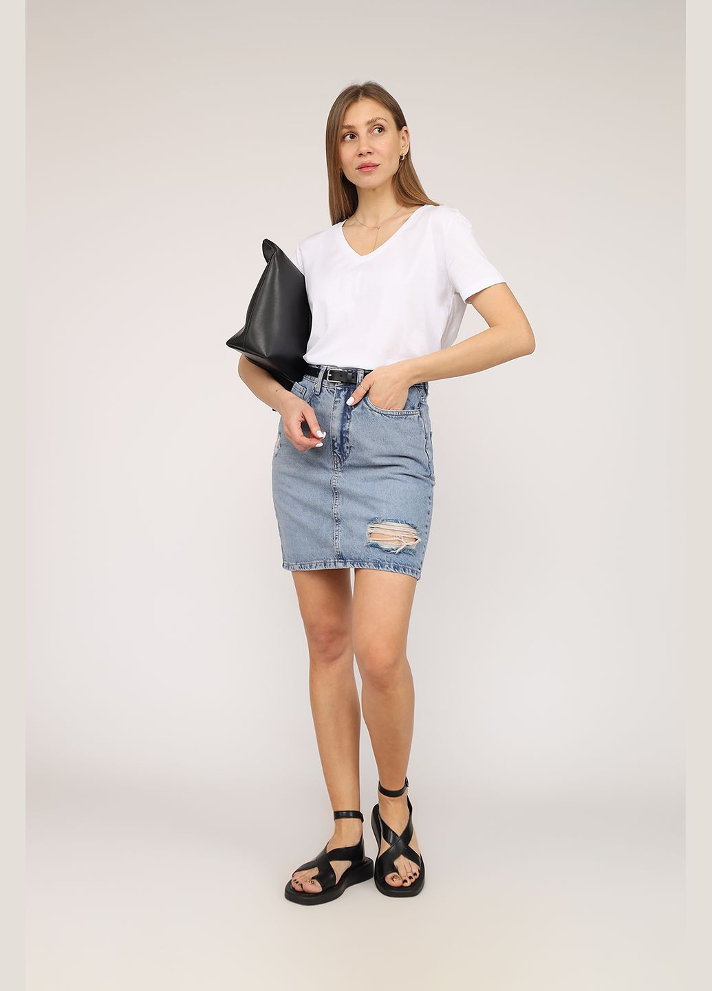 Футболка з коротким рукавом жіноча колір білий ЦБ-00270851 Yuki - (326270421)