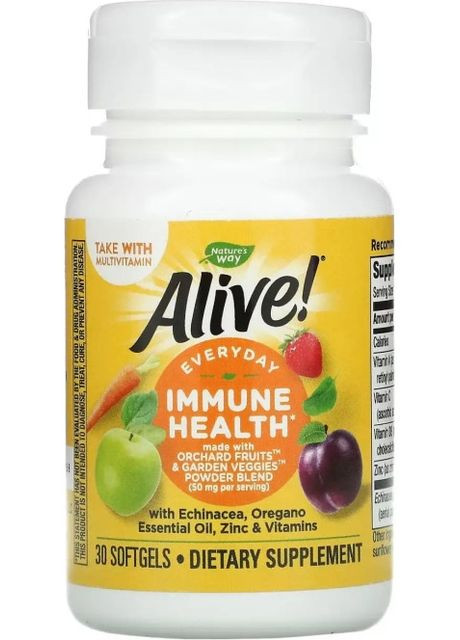 Мультивитамины для иммунитета Alive! Immune Health 30 капс Nature's Way (357343335)