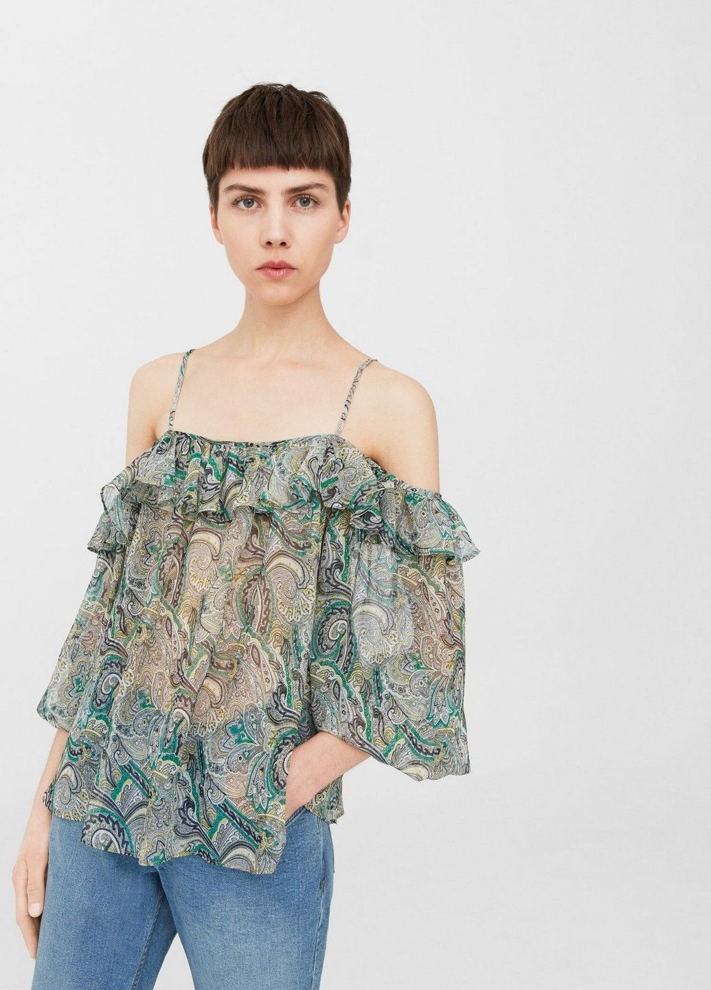 Біла блуза Mango