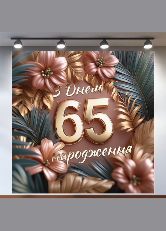 Баннер для фотозоны "С Днем рождения" | 2.0×2.0 м | Праздничный фон №42196 Vinylpex (360983155)