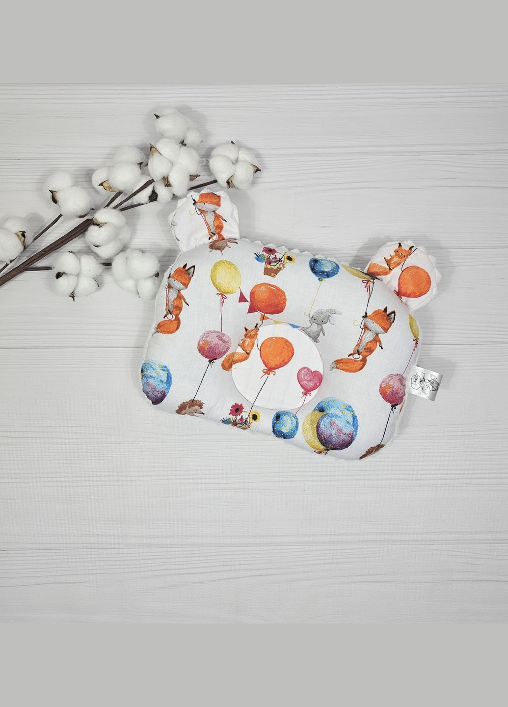 Подушка детская ортопедическая a.l.babybox Лисички на шариках 24x32 см Молочный No Brand (323137735)