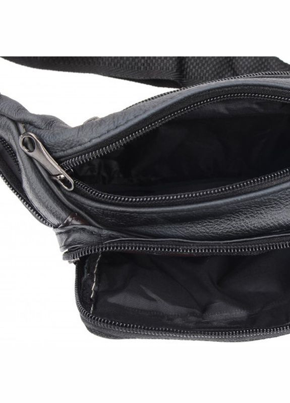 Мужская кожаная сумка на пояс 1t166m-black Borsa Leather (322189777)