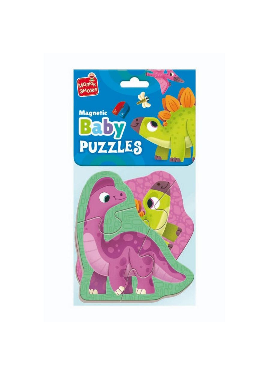 Детский магнитный бейби пазл "Динозаврики" VT3208 27, 7 элементов Vladi toys (364131987)