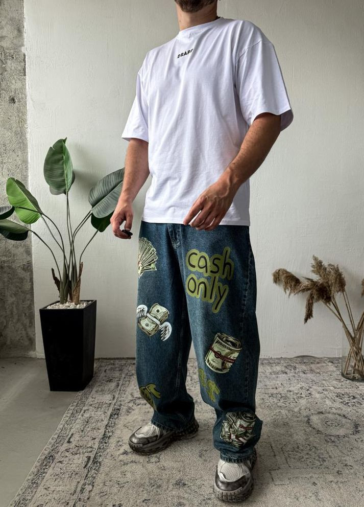 Джинси чоловічі дтф стильні вільні оверсайз No Brand (338783133)