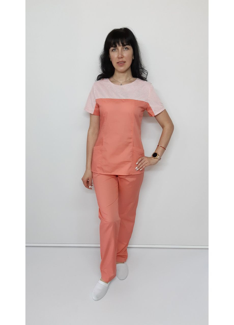 Жіночий медичний костюм Флора бавовна короткий рукав No Brand (361360122)