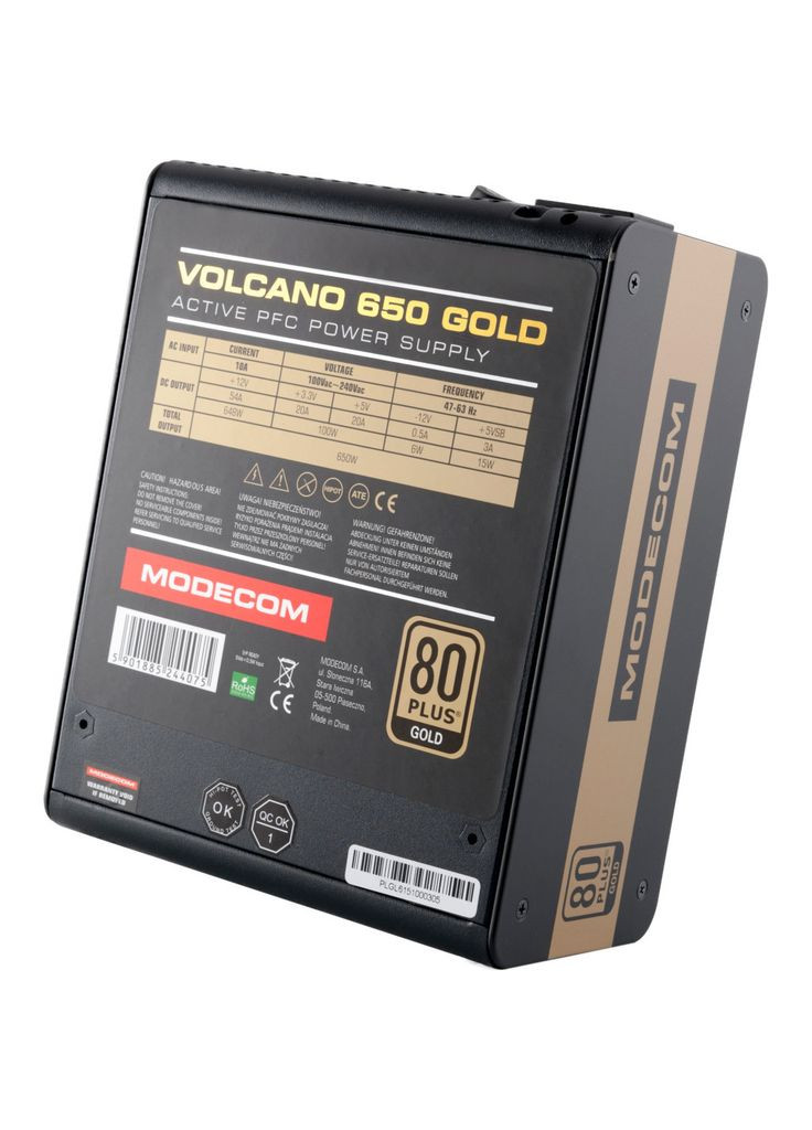 Блок живлення 650W (ZAS-MC90-SM-650-ATX-VOLCA) Modecom (372618648)