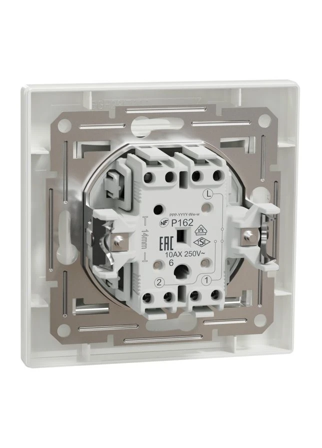Вимикач Asfora 1-кл прохідний, Білий Schneider Electric (398359232)