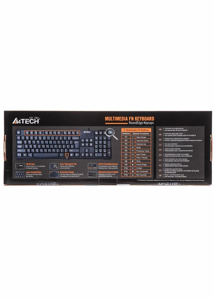 Проводная клавиатура KR-750 USB Black A4Tech (339085298)