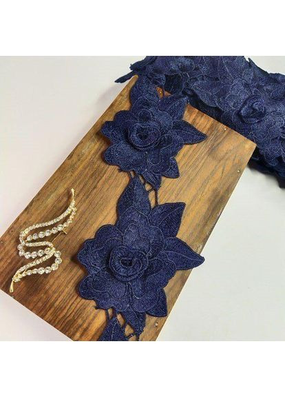 Кружево макраме 8,5 см (9 м) цвет-синий (43-HL1451-2) Plus-plus (352745055)