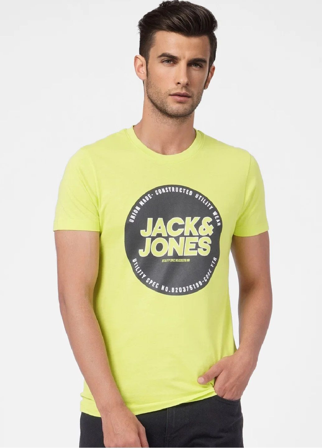 Желтая футболка с коротким рукавом Jack & Jones