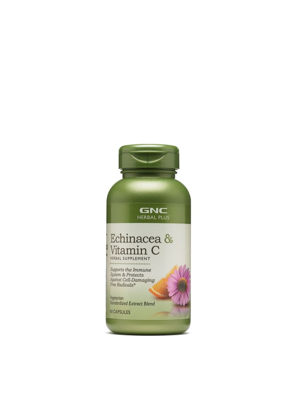 Натуральна добавка Herbal Plus Echinacea & Vitamin C, 60 капсул GNC (293420531)