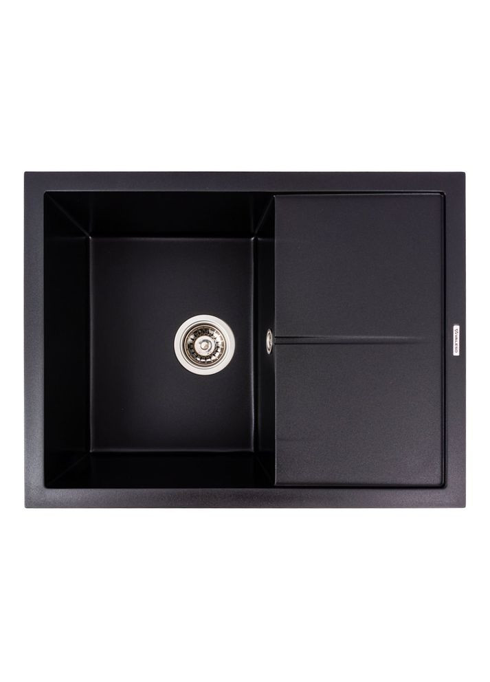 Гранитная мойка CRIPTA 6550 матовая Черная Valeso (358059397)