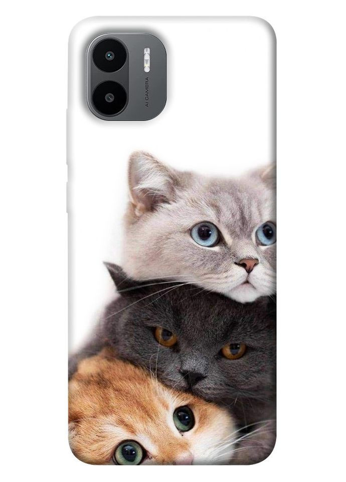 Чохол з принтом для Xiaomi Redmi A1, Xiaomi Redmi A2 для Ксяомі, ксіомі редмі А1, ксіомі редмі А2 Три коти No Brand (339064314)