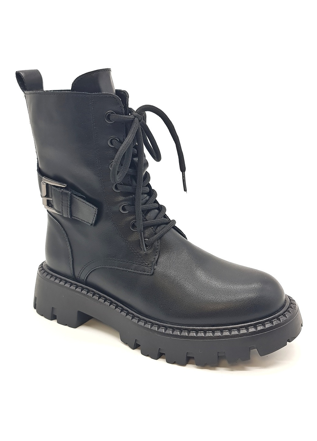 Жіночі черевики зимові чорні шкіряні HE-11-4 23,5 см (р) Hengji (259299607)