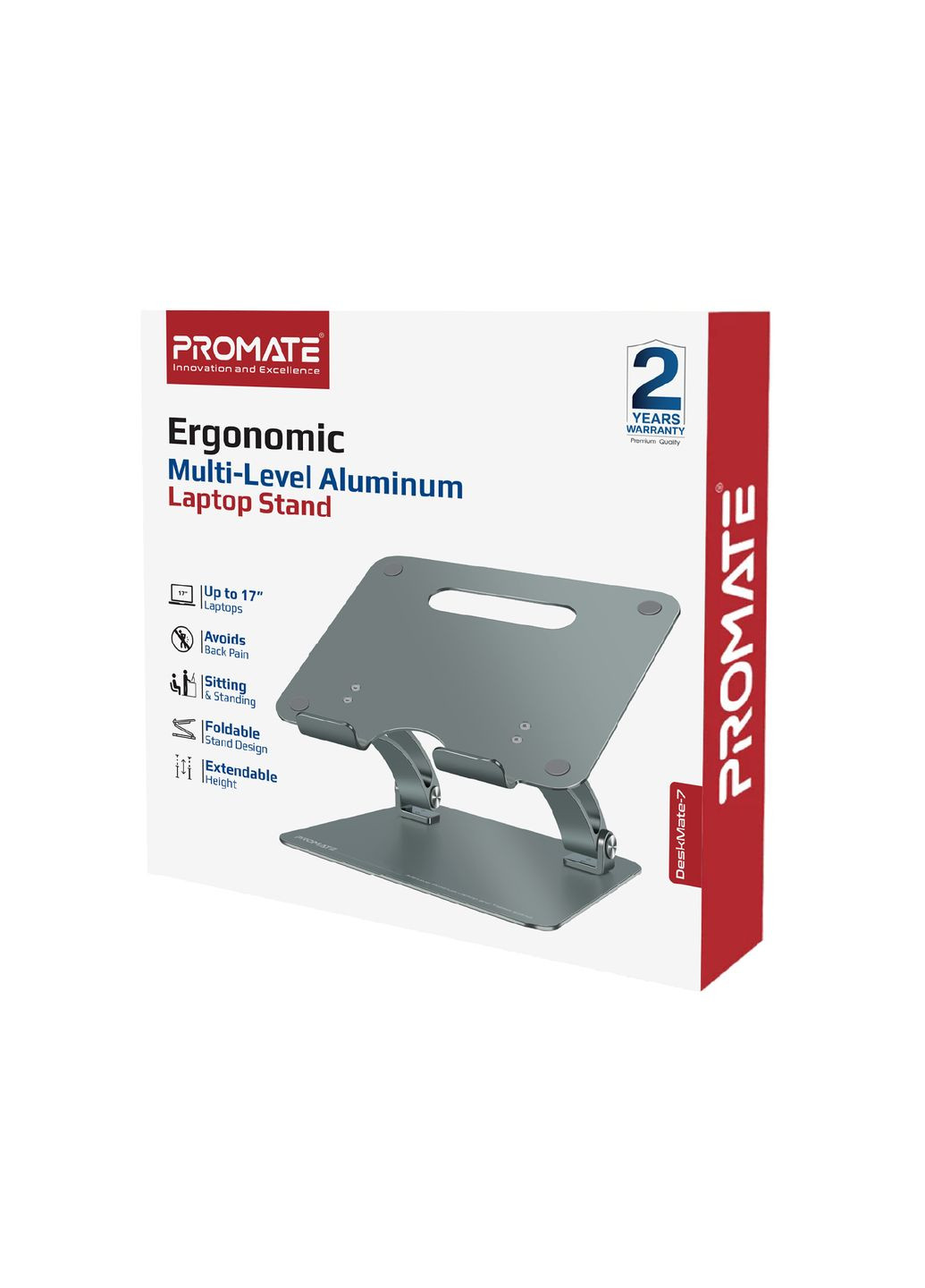 Охлаждающая подставка для ноутбука DeskMate-7 Grey Promate (330578726)