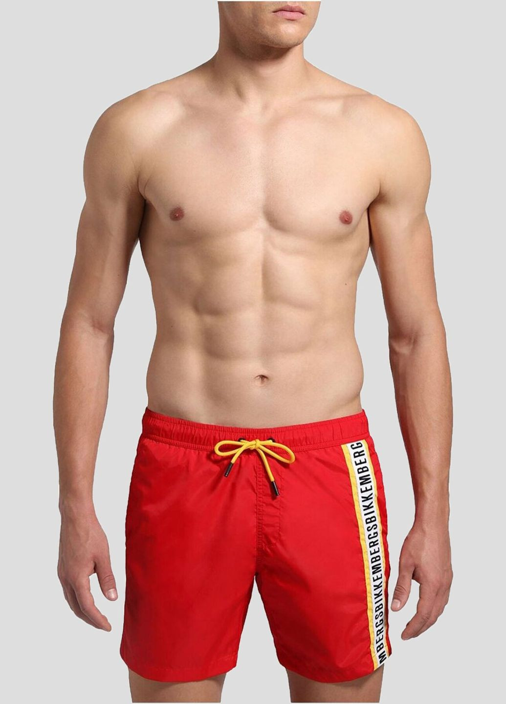 Красные пляжные шорты с лого Dirk Bikkembergs (292012560)