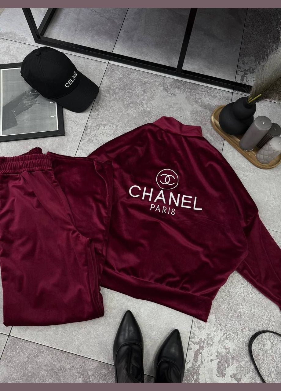 Костюм велюровый Турция,брюки и кофта с вышивкой на спине No Brand (341094438)