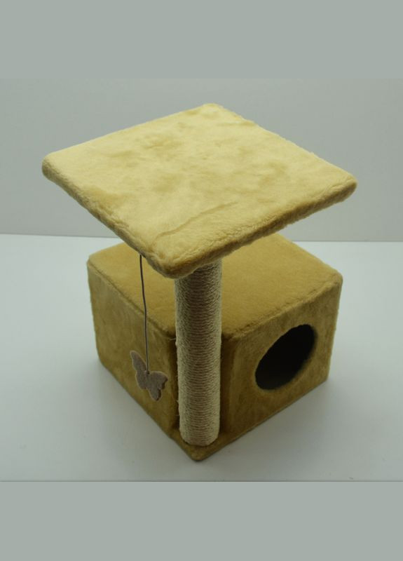 Домик Драпак для кошек Виола 34х34х56 см сезаль бежевый Zoo-hunt (280851511)