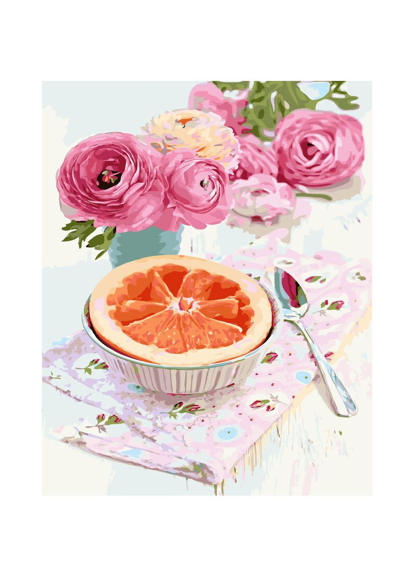 Картина по номерам ПРЕМИУМ Цитрус на десерт с лаком размером 40х50 см (SY6629) Strateg (362501165)