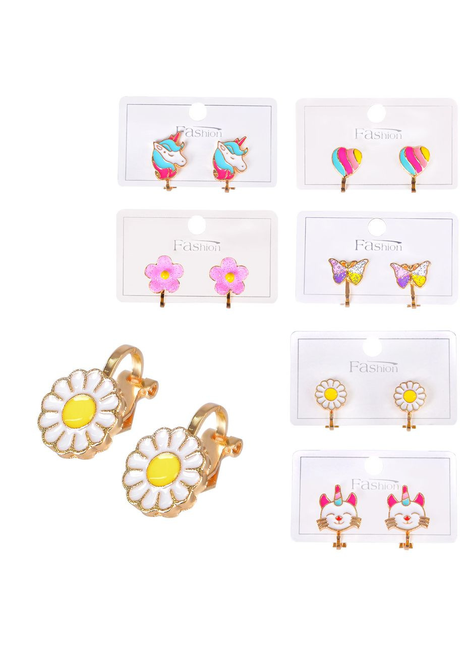 Набір дитячих прикрас біжутерії сережки на кліпсі B4317 в асортименті видів No Brand (362427083)