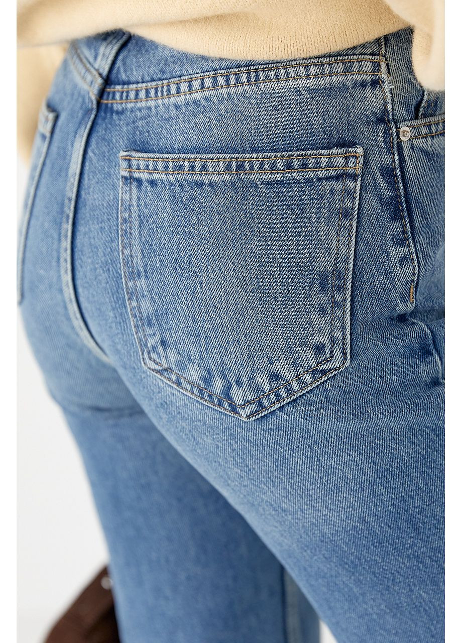 Мом-джинсы с высокой посадкой - синий цвет Lurex - (361056617)