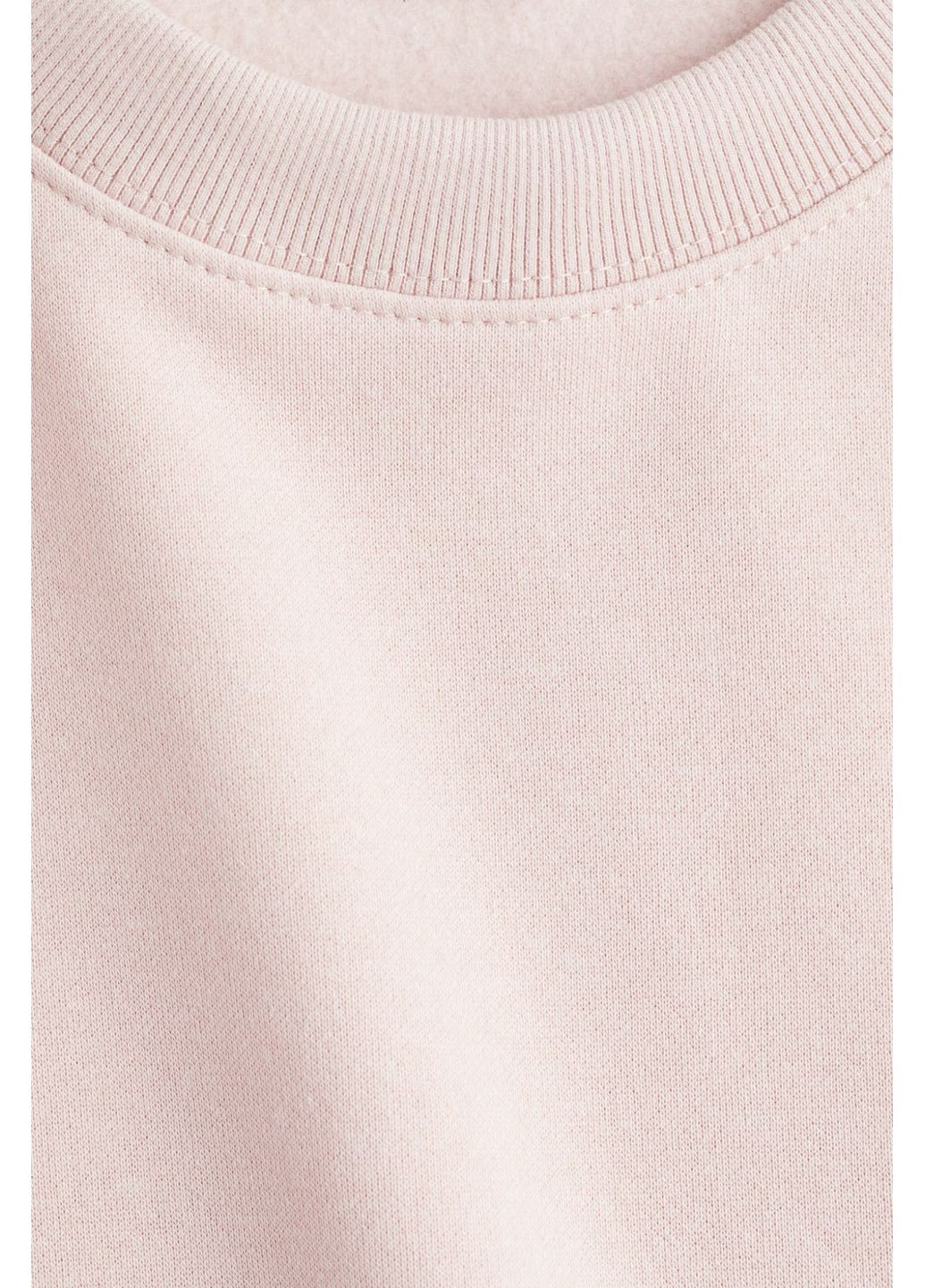 Пудровий світшот на флісі H&M однотонний (366816185)