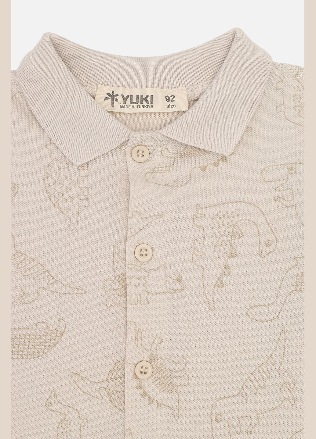 Бежевая детская футболка-футболка-поло с коротким рукавом для мальчика цвет бежевый цб-00276090 для мальчика Yuki