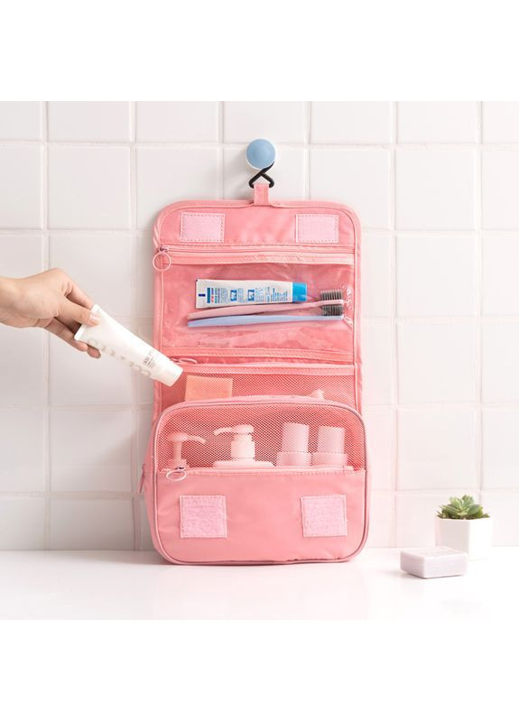 Підвісна косметичка для подорожей прозора всередині Travel, Рожева More (366088867)