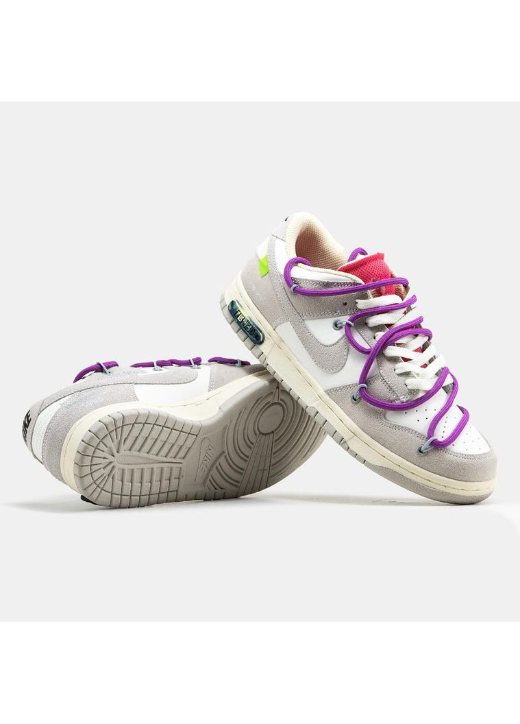 КРОССОВКИ ЖЕНСКИЕ NIKE SB DUNK LOW OFF-WHITE LOT 15 OF 50 НАЙК СБ ДАНК No Brand белые демисезоны (368868858)