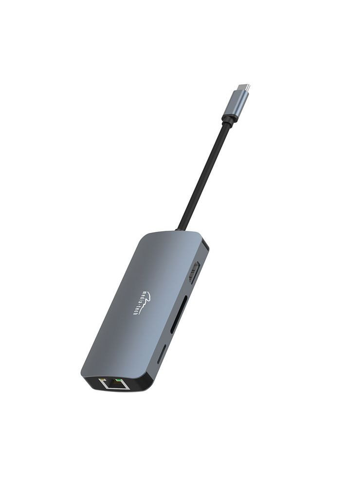 Докстанція USB3.1 Type-C --> HDMI/USB 3.0x3/RJ45/SD/MicroSD/PD 100W Hub Pro 8-in-1 Media-Tech (315502975)