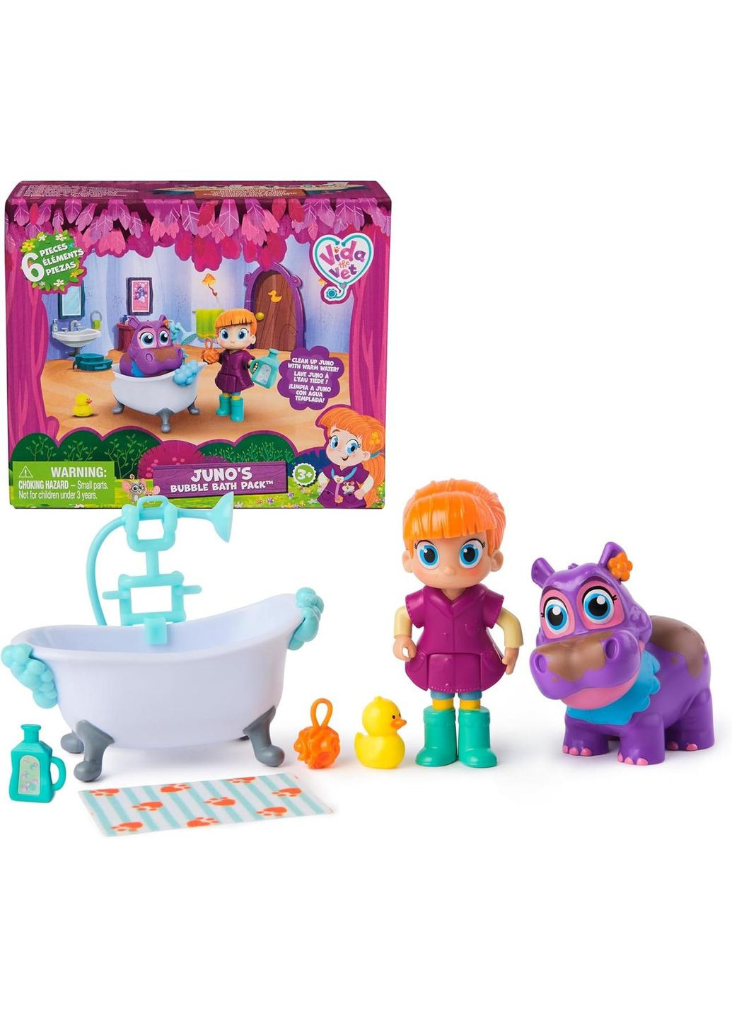 Игровой набор Пена для ванны бегемота Юноны, Ветеринарная клиника Виды, Vida the Vet, Вида-ветеринар Spin Master (338425825)