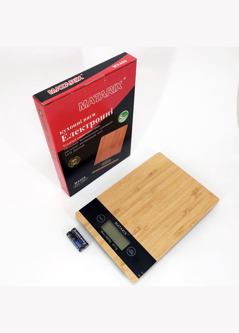 Весы кухонные MATARIX MX-406 5кг Wood, Кухонные весы для приготовления блюд, Весы для домашней кухни Domotec (364665578)