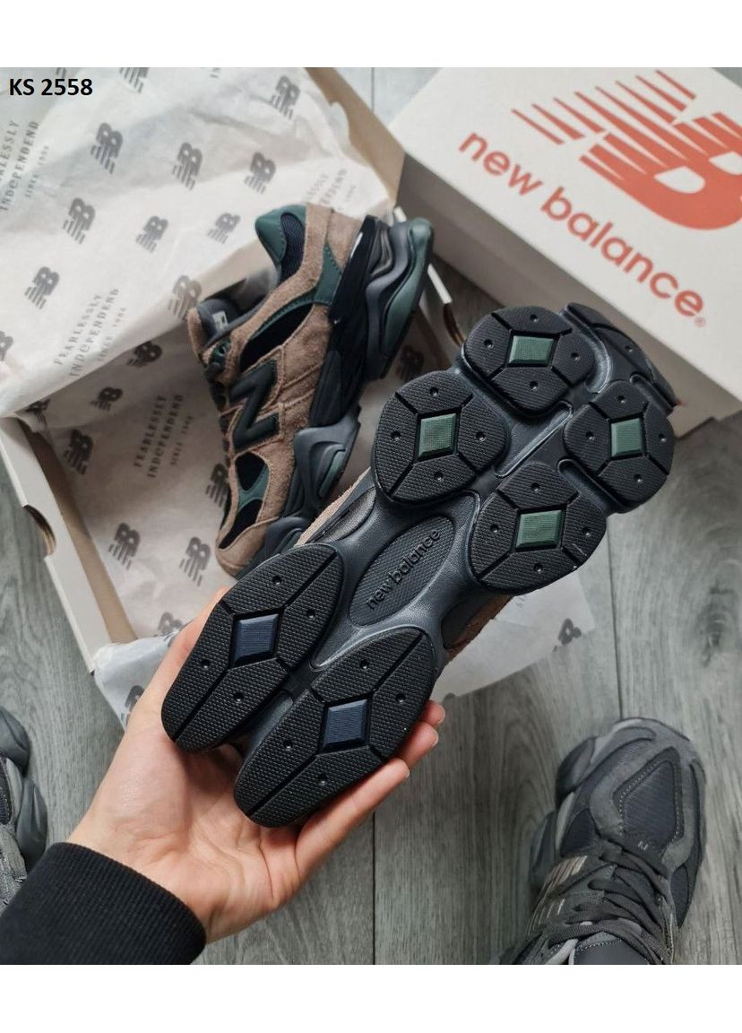 Комбіновані Осінні кросівки чоловічі new balance 9060 brown нью беланс 9060 No Brand