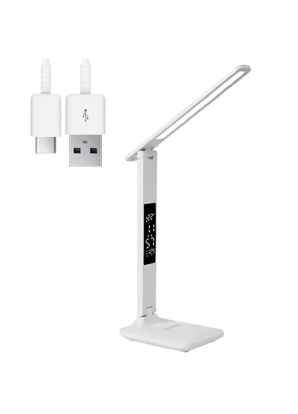 Настільна лампа з одним плафоном дисплеєм підставкою для ручок роботою від мережі акумулятора (480402-Prob) Unbranded (335003940)