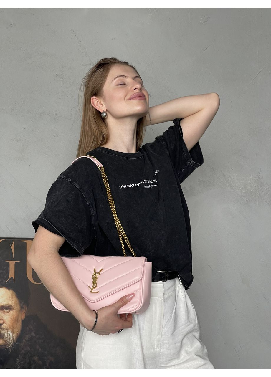 Жіноча сумка Loulou leather bag через рожеве плече Лоран Medium size No Brand (369935051)