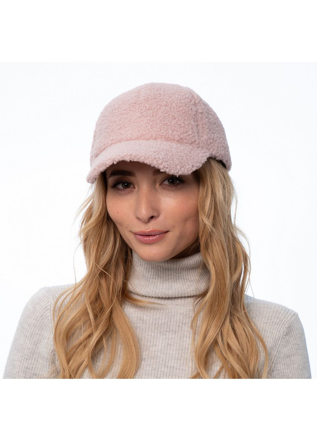 Бейсболка з регулятором і вушками жіноча штучне хутро каракуль рожева JADE LuckyLOOK 754-202 (322789270)