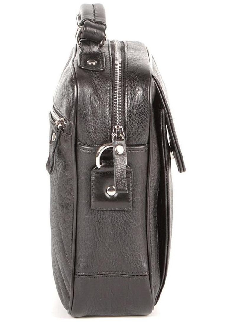 Сумка планшет через плечо мужская из натуральной кожи маленькая Черный 36568 Shvigel (353689996)