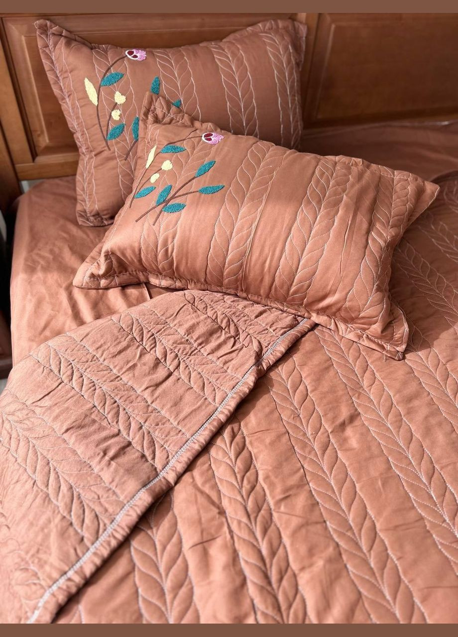 Постельное белье стёганое хлопок летнее евро (П4К-mur-pokrivalo33-001) No Brand (308754815)