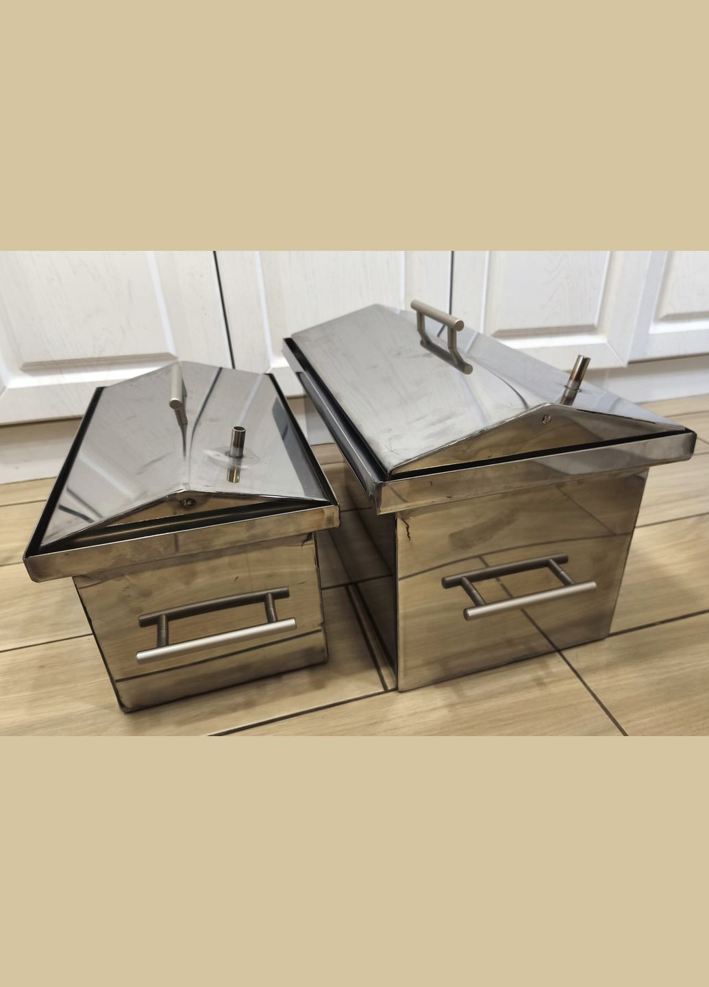 Коптильня гарячого копчення з нержавійки 1,5 мм 50/30/33см. Коптильня з гідрозатвором для дому No Brand (319663961)