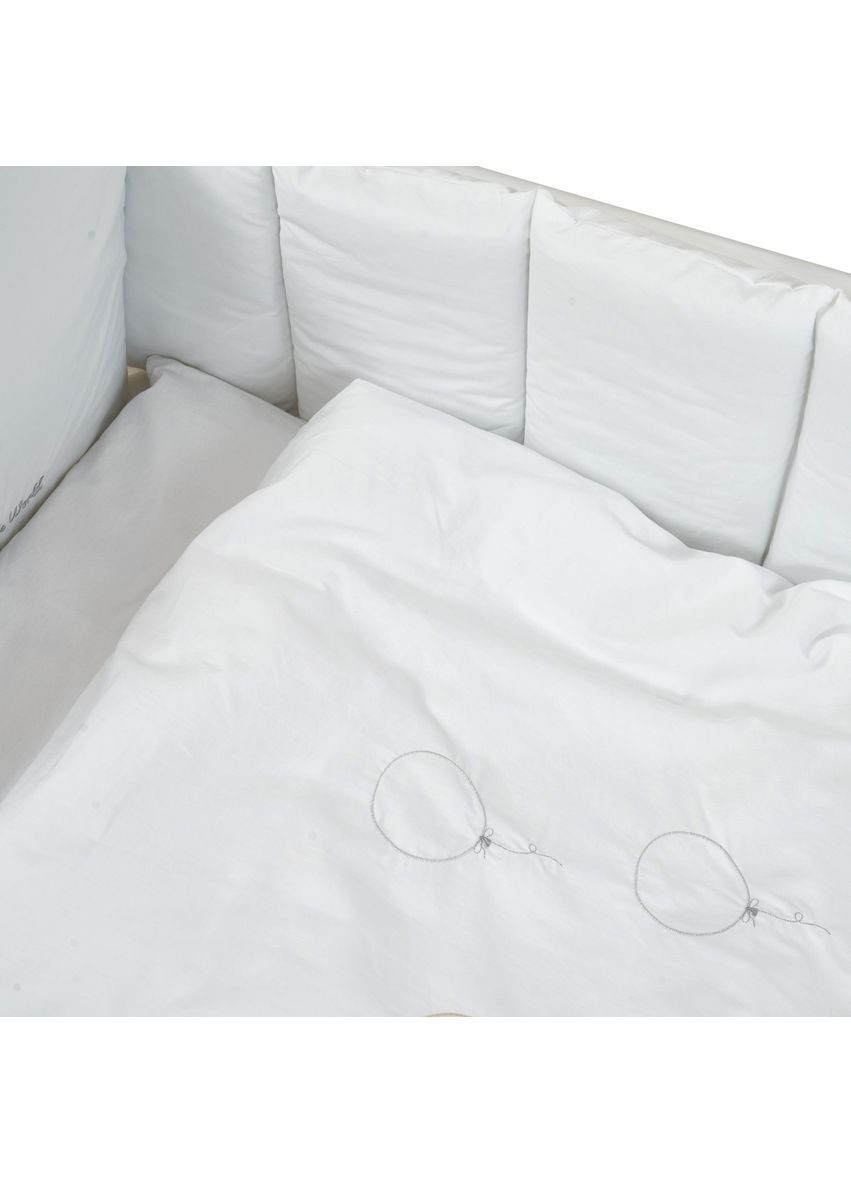 Постельный комплект Babycentre & Welcome to the world, 6 элементов, белый () Twins 4012-BTWW-01 (361019936)