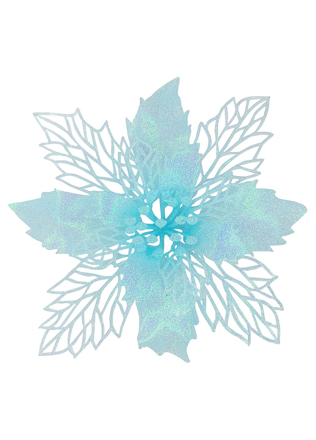 Елочная игрушка Цветок Рождественник 17х17х4 см розовый MIS LT (365627842)