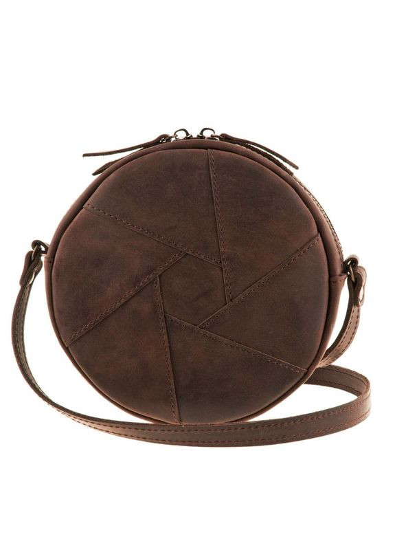 Шкіряна сумка жіноча через плече Бон-Бон темно-коричневий Crazy horse BlankNote (302008239)