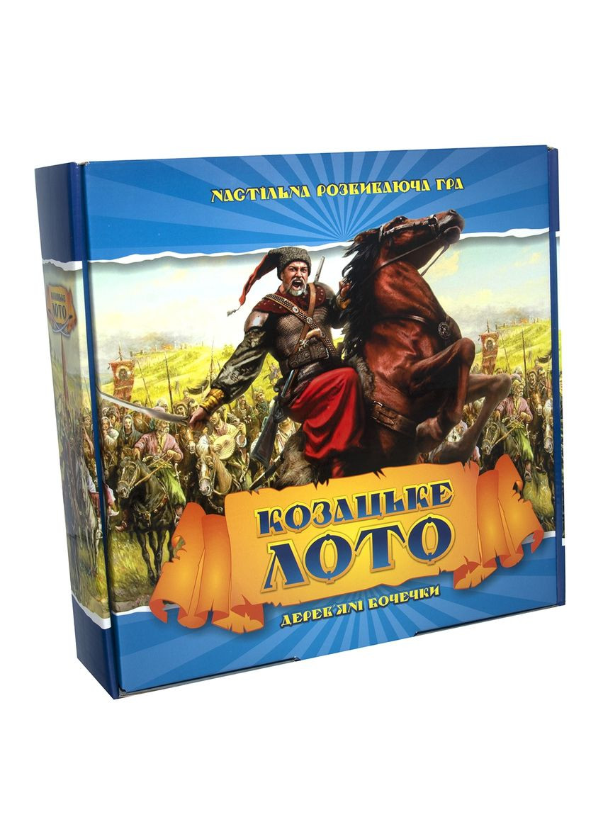 Настільна гра Лото Козацьке з дерев'яними барильцями 24 картки для дітей від 6 років азартна гра для компанії Strateg (369760060)