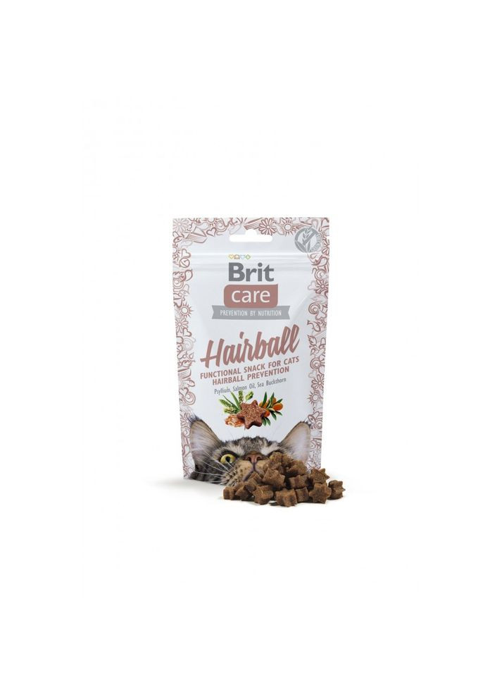 Ласощі Functional Snack Hairball д/котів для виведення шерсті з качкою 50 г Brit Care (355257239)
