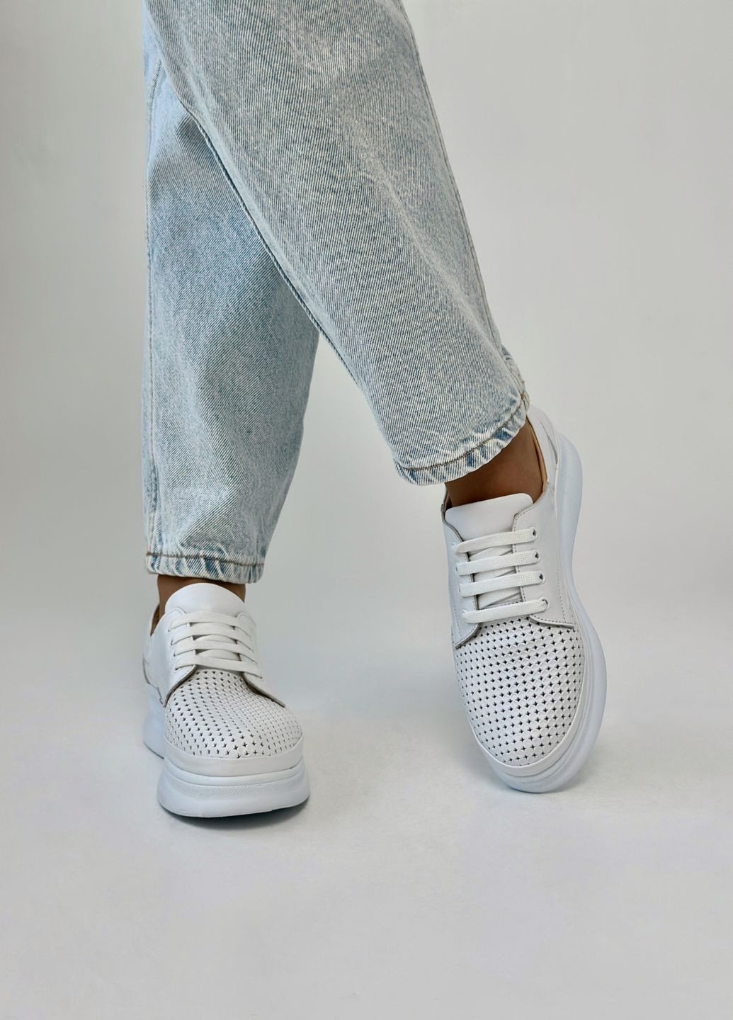 Белые кеды женские кожаные Sherlock Soon