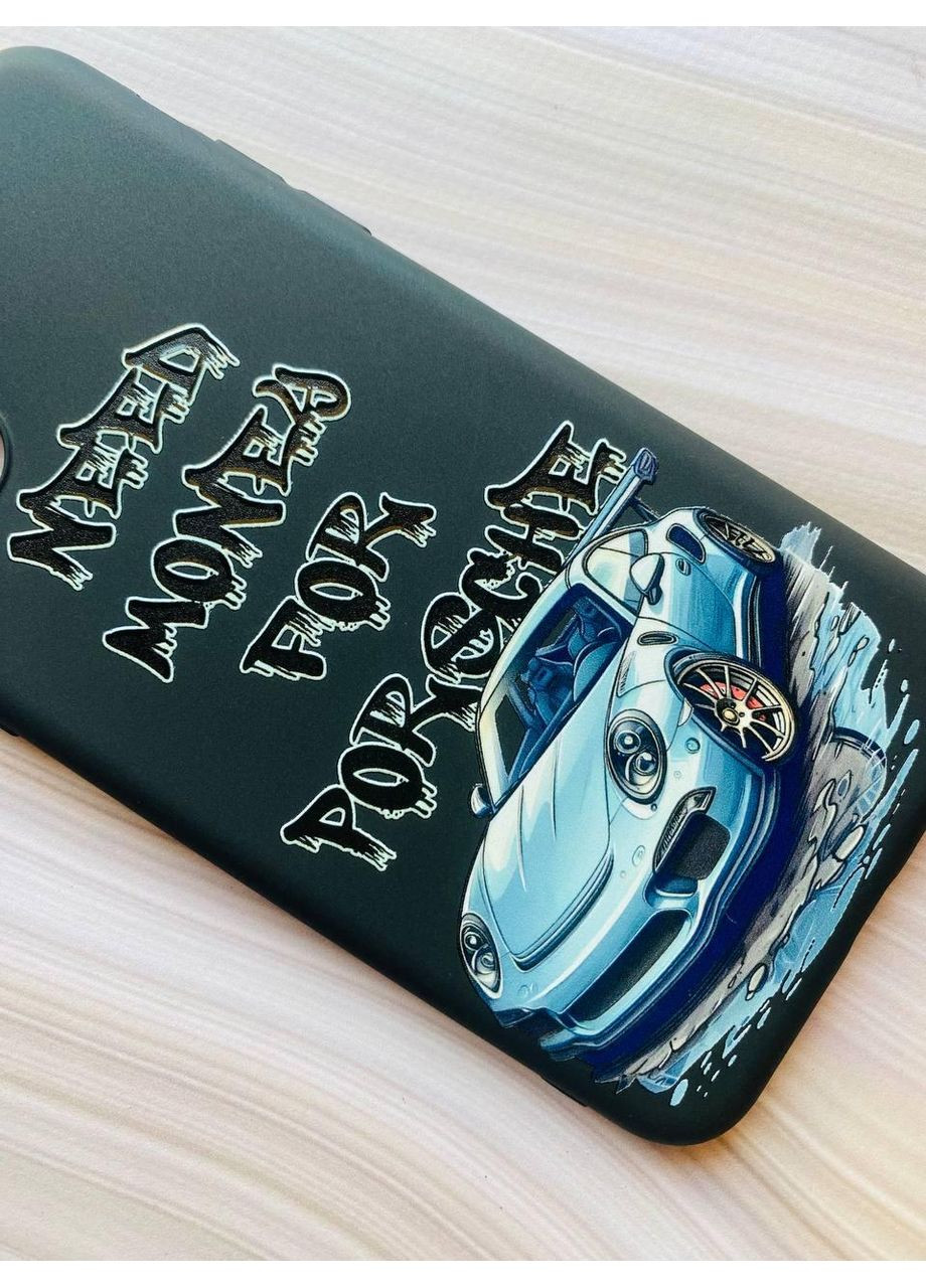 Матовий чорний чохол на Samsung Galaxy A15 (A155) / M15 Хочу Порше (принт 385) CASE CONTROL (360674737)